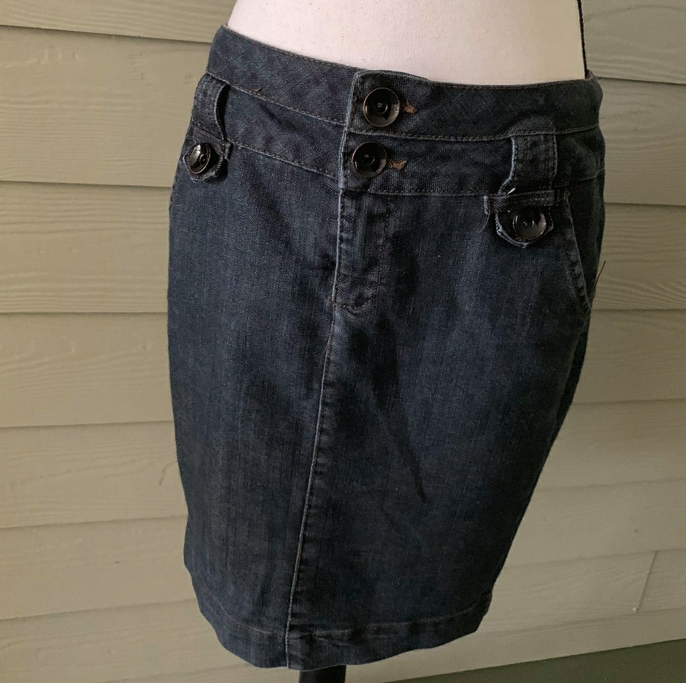 One 5 One - Denim Knee Pencil Skirt